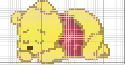 Schema punto croce Winnie nanna 30 punti